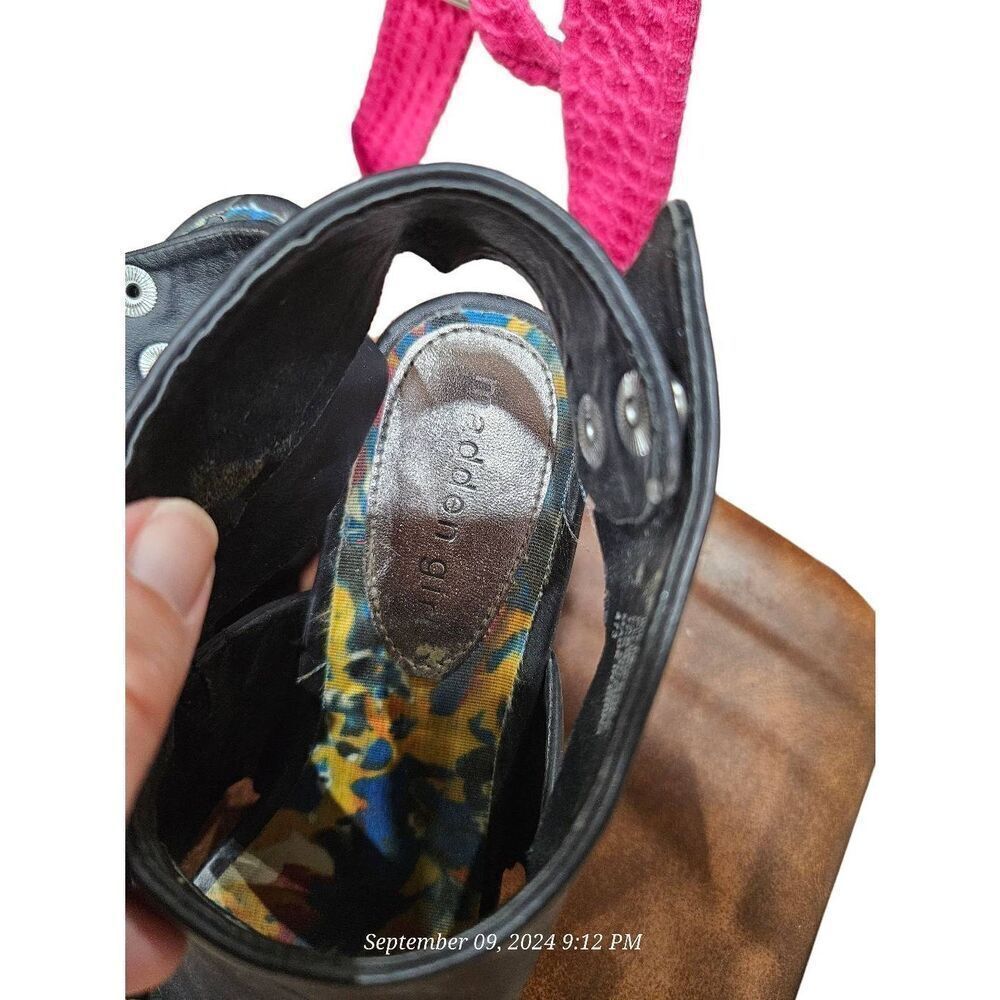 Madden Girl Black Wedge Sandals - Picture 8 of 13